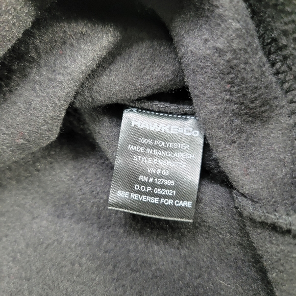 Hawk & Co 1/4 Zip Fleece Pullover Jacket Men's Size Small Black Grey New w/Tags - Picture 7 of 10